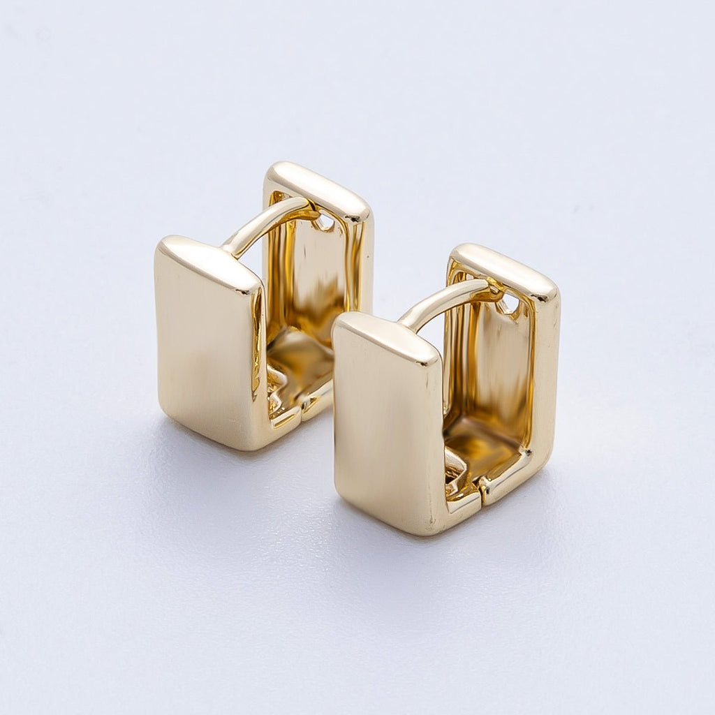 14K Gold Filled 10mm Minimalist Rectangle Cartilage Huggie
