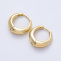 14K Gold Filled 18mm Minimalist Dome Huggie Hoop Earrings