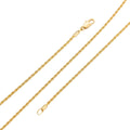 24K Gold Filled Rope Chain Necklace, 23.5 inch Rope Finished Necklace