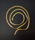 1pc 19.8' Ready to Use 24K Gold Herringbone Necklace Chain, Layering Chain Dainty Necklace