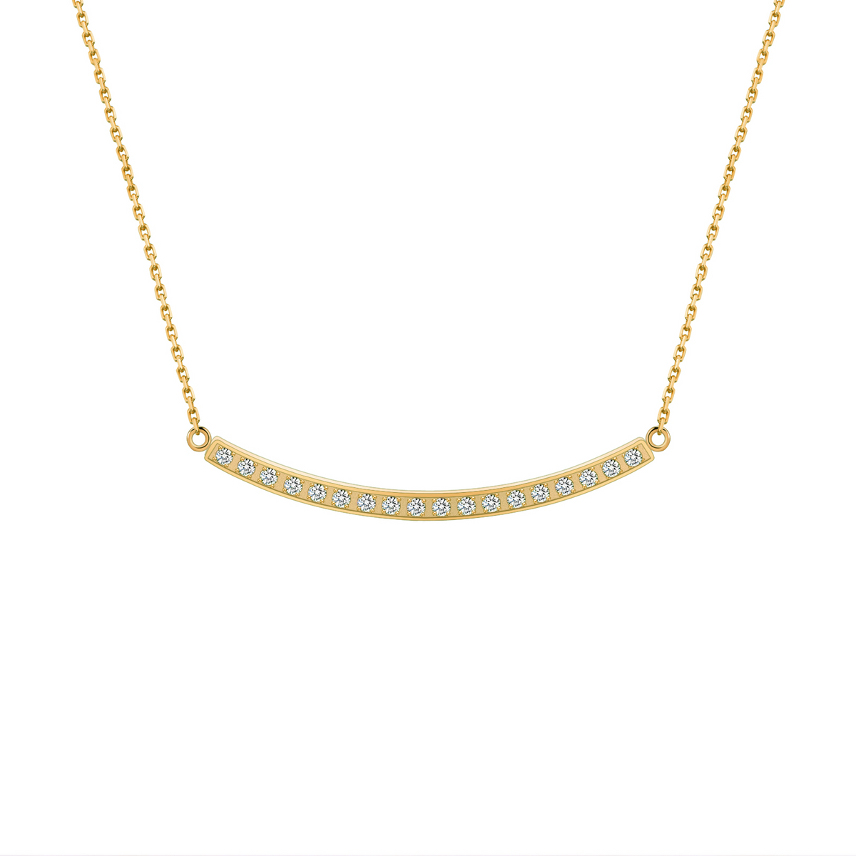 Gold Mini "Smile" Adjustable Pendant Necklace