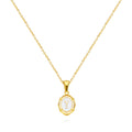 A-Z Letter Initial Enamel Necklace For Women Gold Color Stainless Steel Chain
