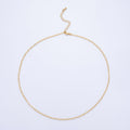 16K Gold Filled 2.5mm Minimalist Paperclip Chain 18 Inch, 20 Inch Necklace w. Extender