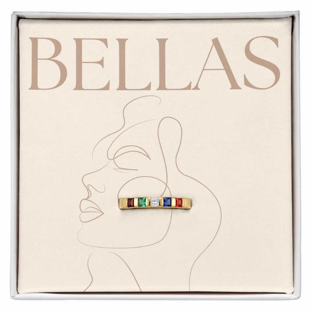 Personalized Family Birthstone Stackable Ring