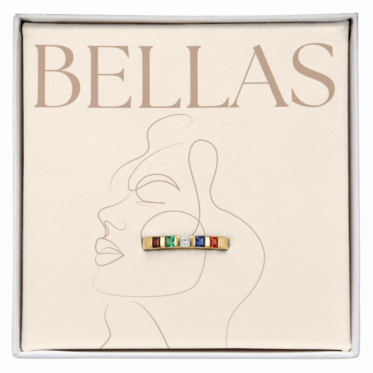 Personalized Family Birthstone Stackable Ring