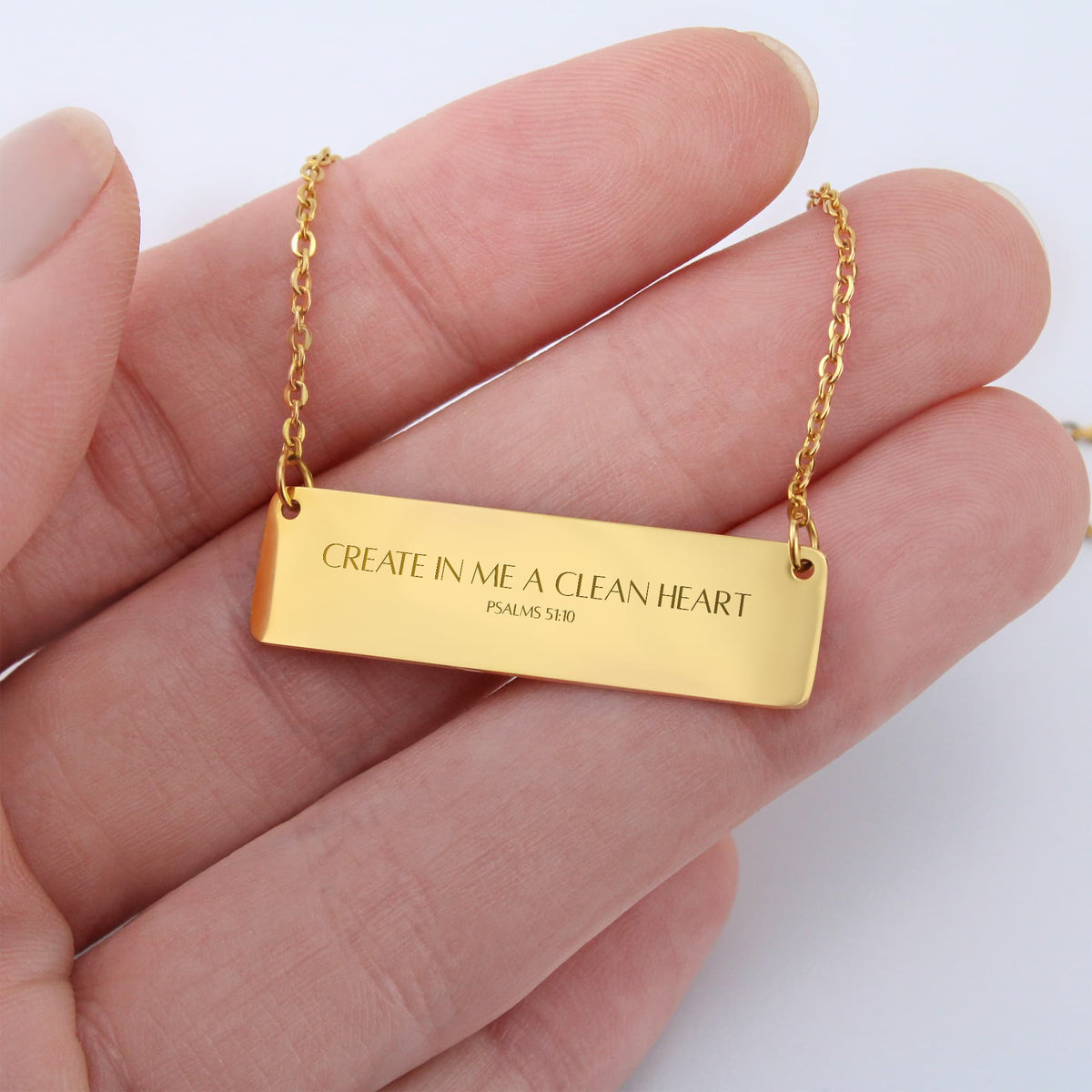 Create in Me a Clean Heart Necklace  | PSALMS 51:10