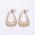 Stainless Steel 25mm Minimalist Triangle J-Shaped Hoop